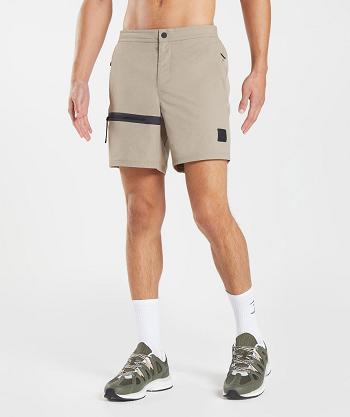 Gymshark Retake Woven 7" Shorts Herr Bruna | SE 3489LIS